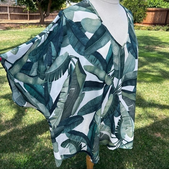 Show Me Your Mumu Green Palm Leaf Motif Print Size Small - Picture 3 of 7